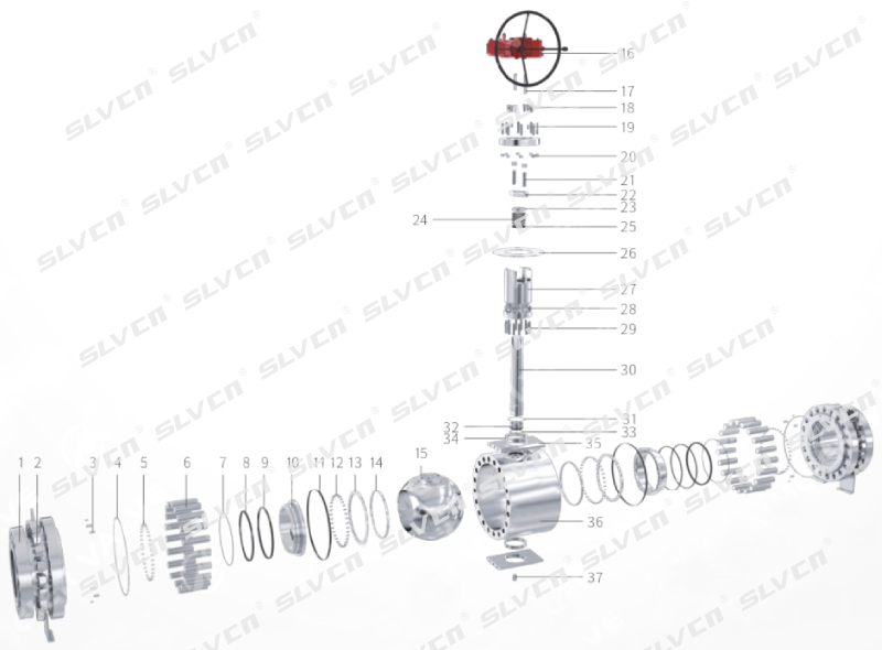 Ball valve structure Class900