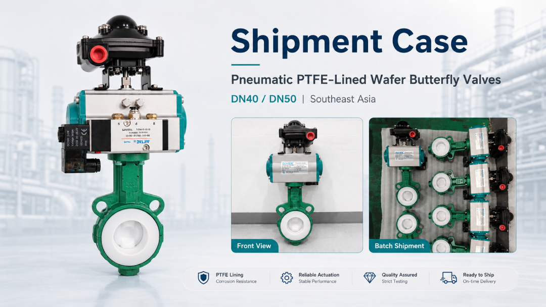 PTFE-Lined butterfly valve with pneumatic actuator butterfly valve with pneumatic actuator