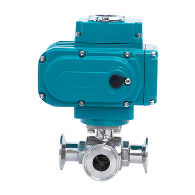 Electric 3 Way Sanitary Clamp Ball Valve