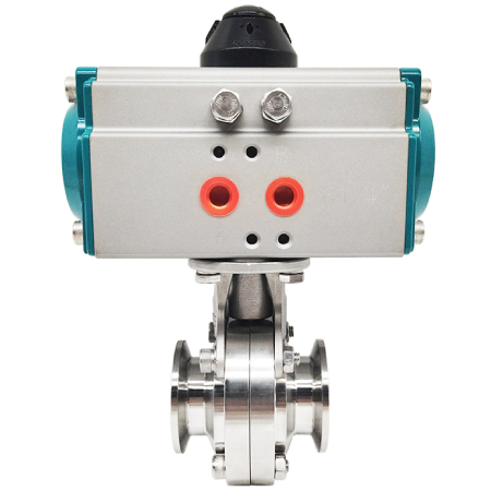 Pneumatic Sanitary Stainless Steel Butterfly Valve