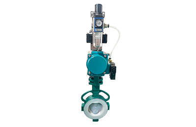 Pneumatic Fluorine Lined Butterfly Valve With Limit Switch From China