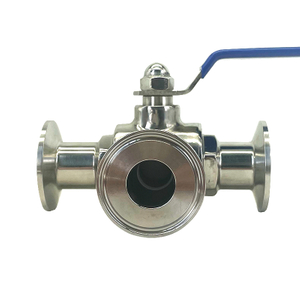 Manual 3-way Sanitary Clamp Ball Valve 