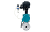 Pneumatic 3-Way Flanged Ball Valve with Positioner