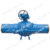 Fully Welded DBB Trunnion Ball Valve with Pipe Extensions & Gear Operation