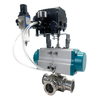 Pneumatic 3-Way Clamp Ball Valve with Positioner