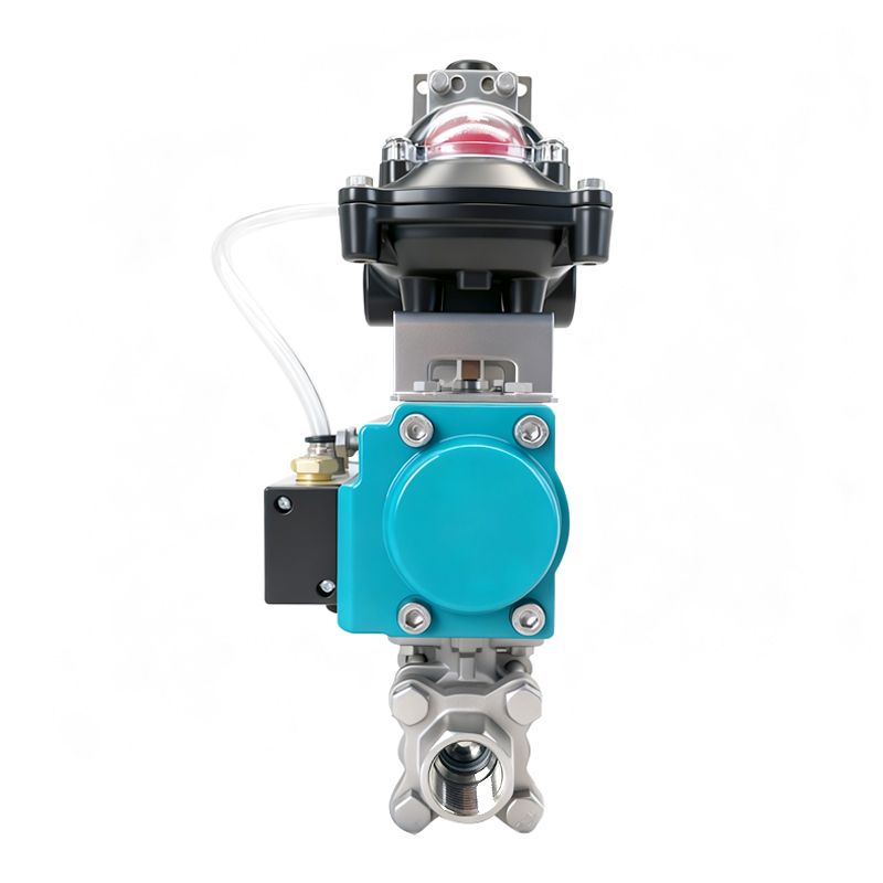 Pneumatic Threaded Ball Valve with Limit Switch