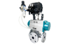 Pneumatic 3-Way Flanged Ball Valve with Positioner