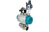 Pneumatic 3-Way Clamp Ball Valve with Limit Switch