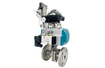 Pneumatic Flanged Ball Valve with Limit Switch