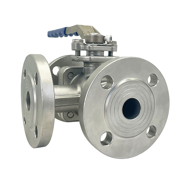  Manual 3-Way Flange Ball Valve