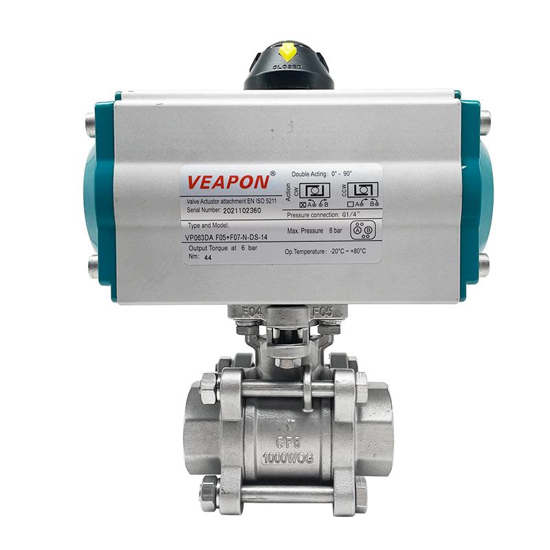 pneumatic mental ball valve