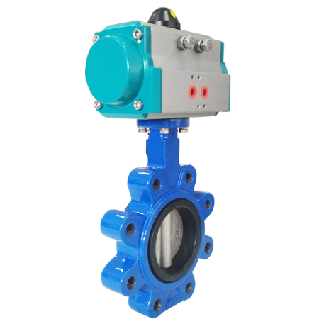 butterfly valve with pneumatic actuator