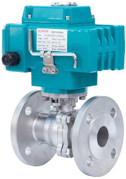 Electric carbon steel flanged ball valve