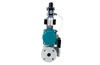 Pneumatic 3-Way Flanged Ball Valve with Limit Switch