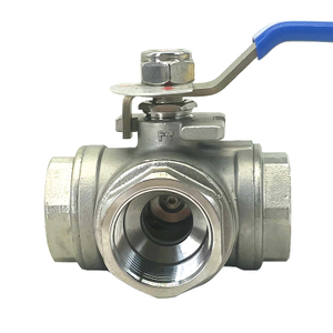 Manual 3-way Threaded Ball Valve 