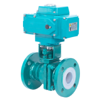 Electric Fluorine-lined Ball Valve