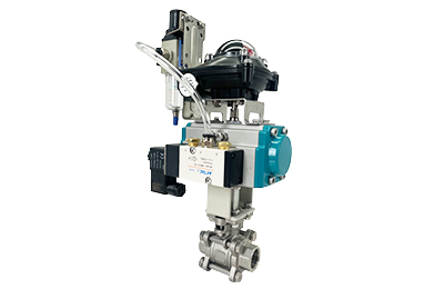 Pneumatic High-Temperature Threaded Ball Valve with Limit Switch