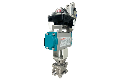 Pneumatic High-Temperature Threaded Ball Valve with Limit Switch