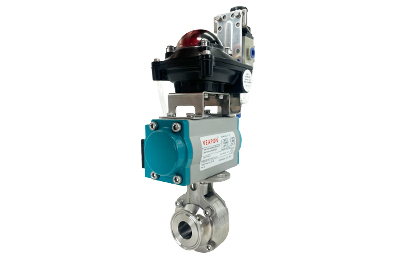 Pneumatic Clamp Butterfly Valve with Limit Switch