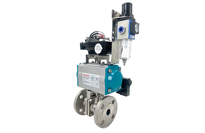 Pneumatic Flanged Ball Valve with Limit Switch