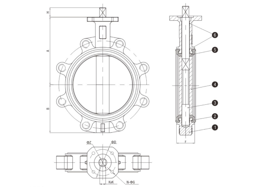 Manual Butterfly valve Size