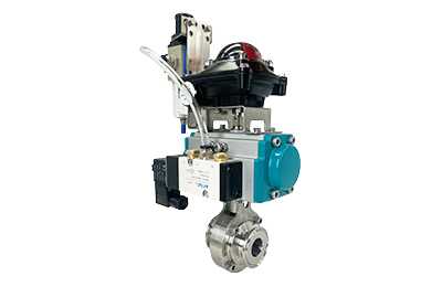 Pneumatic Clamp Butterfly Valve with Limit Switch