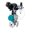 Pneumatic 3-Way Flanged Ball Valve with Positioner