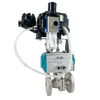 Pneumatic Carbon Steel Flanged Ball Valve with Positioner