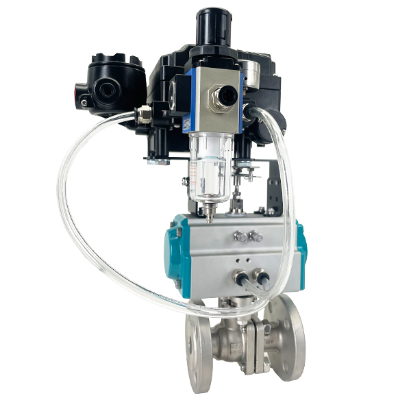 Pneumatic Carbon Steel Flanged Ball Valve with Positioner