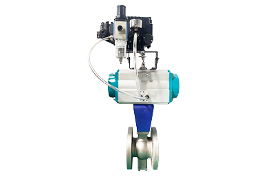 Pneumatic V-Port Ball Valve With Positioner