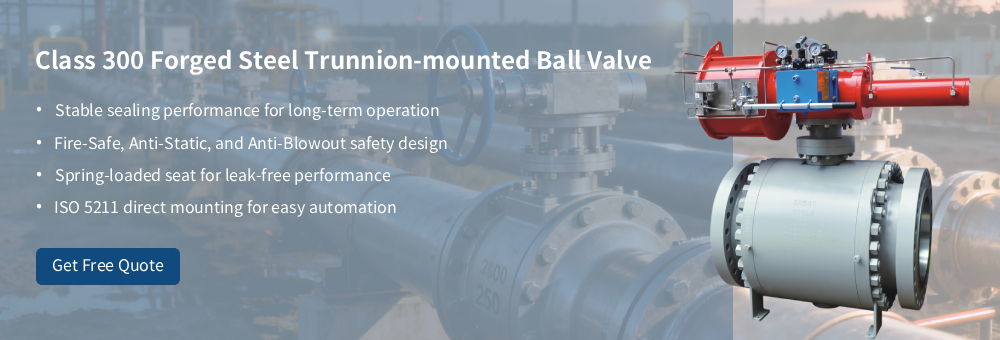 Class 300 Trunnion-mounted Forged Steel Ball Valve