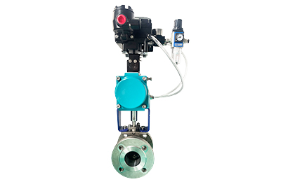 Pneumatic V-Port Ball Valve With Positioner