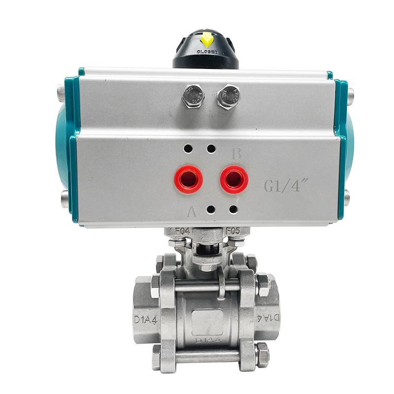 pneumatic Stainless steel floating ball valve