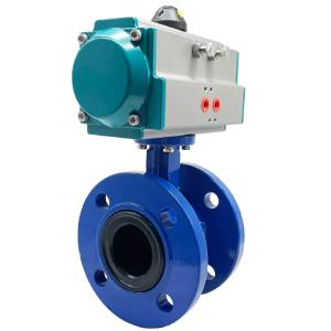 Cast Iron Pneumatic Flange Butterfly Valve