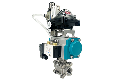 Pneumatic Threaded Ball Valve with Limit Switch