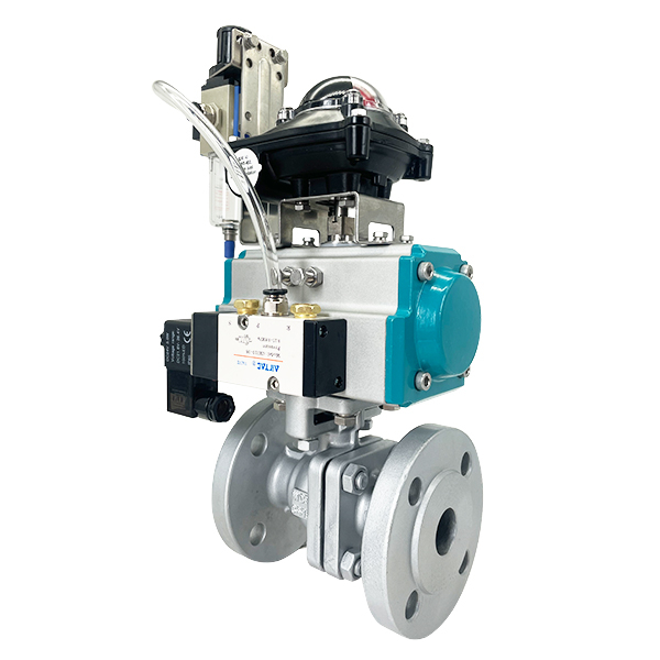 Pneumatic Carbon Steel Flanged Ball Valve with Limit Switch