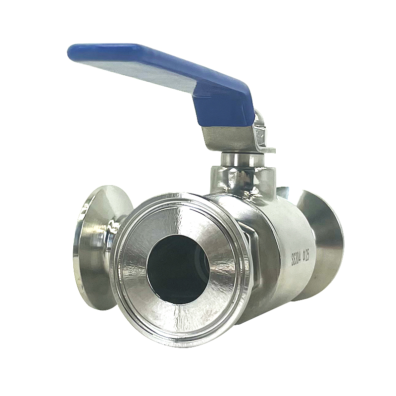 Manual 3-way Sanitary Clamp Ball Valve 