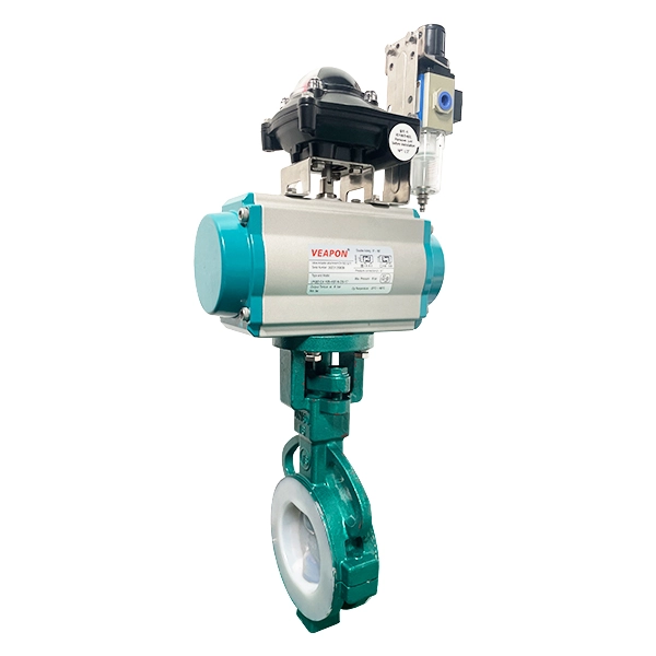Fluorine-Lined Butterfly Valve with Limit Switch