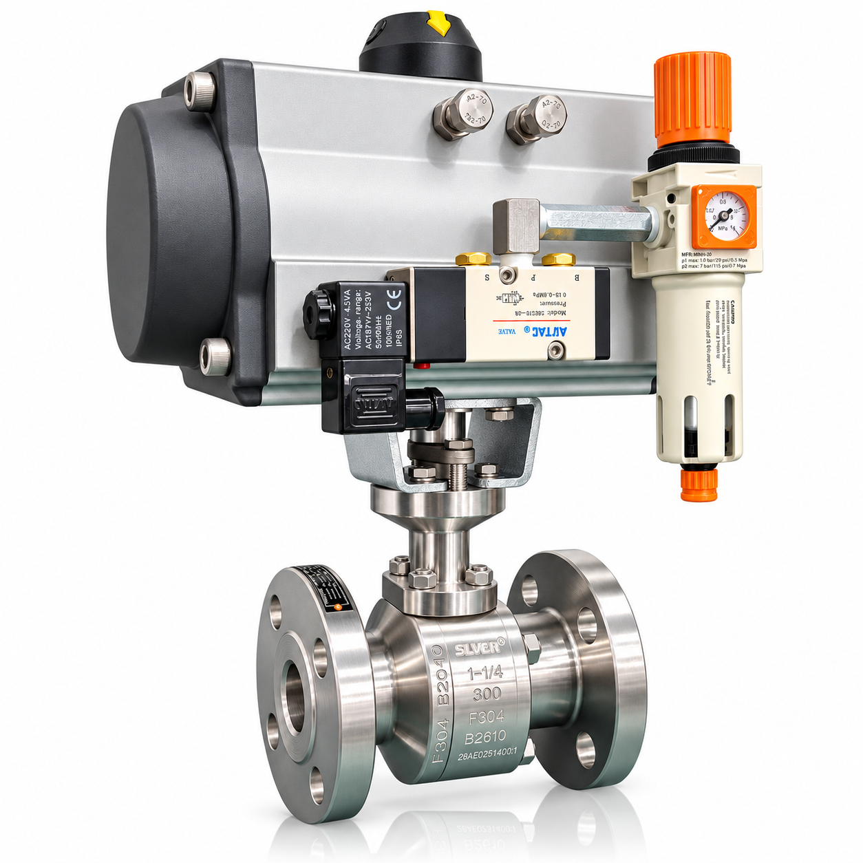 Pneumatic Cryogenic Forged Ball Valve with Solenoid Valve