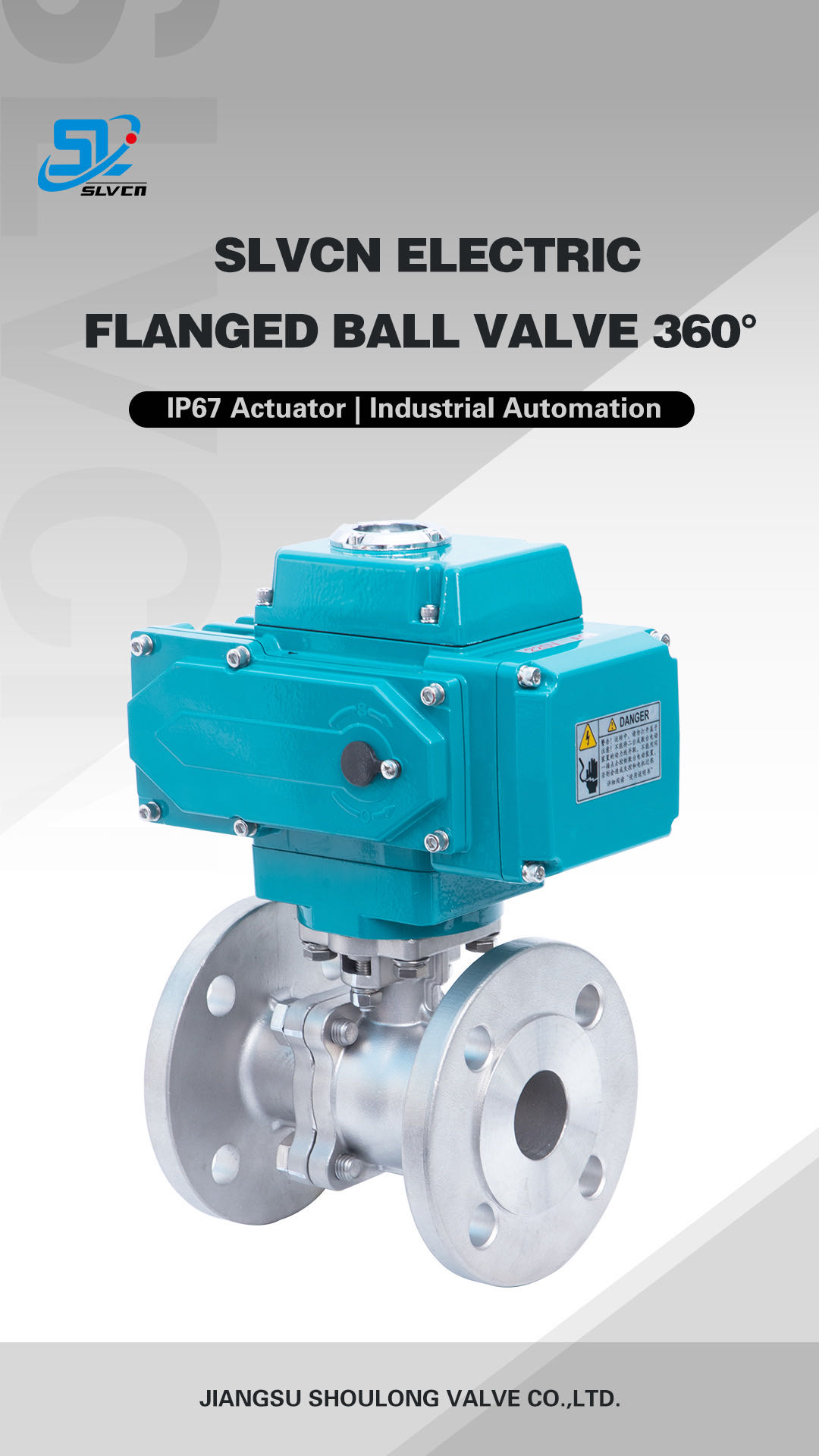 SLVCN Electric Flanged Ball Valve 360°