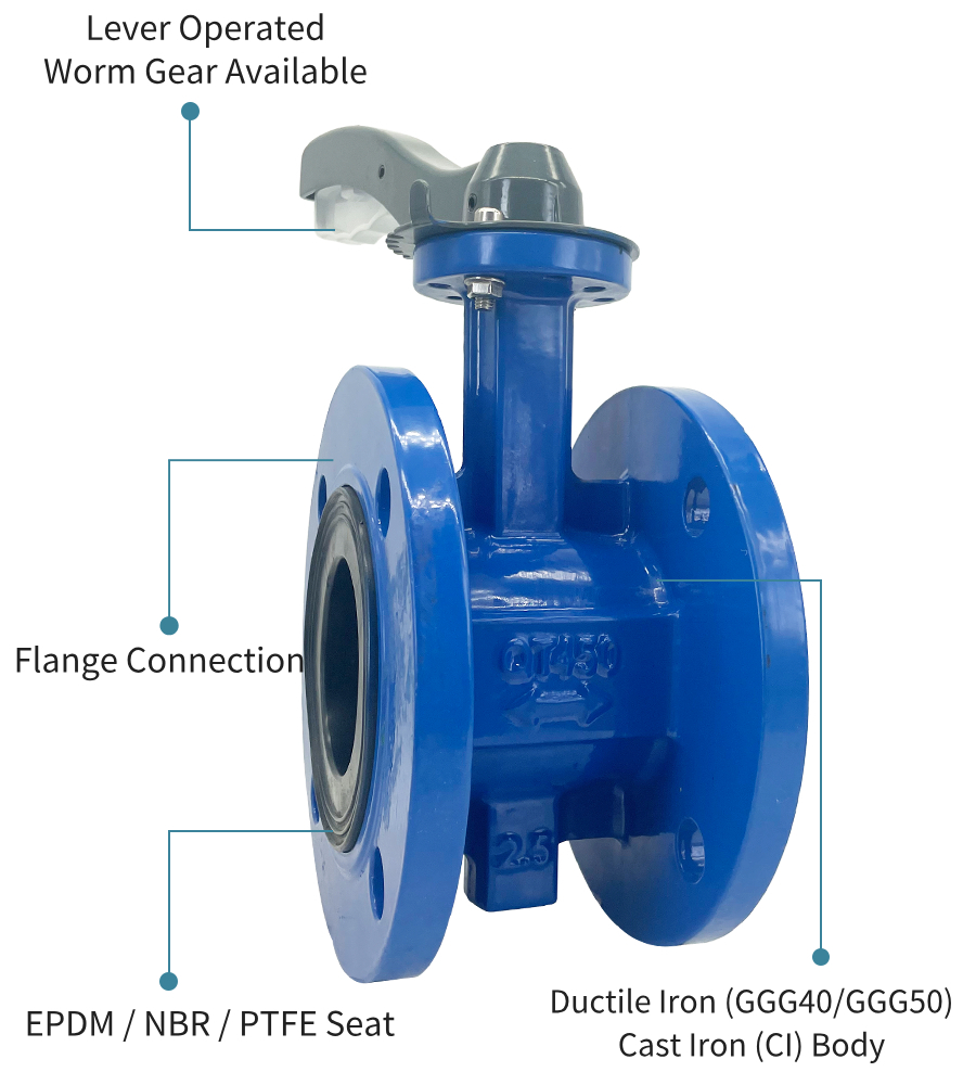 flanged butterfly valve