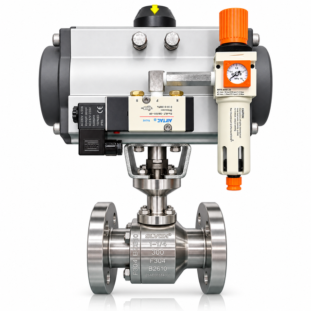 Pneumatic Cryogenic Forged Ball Valve with Solenoid Valve