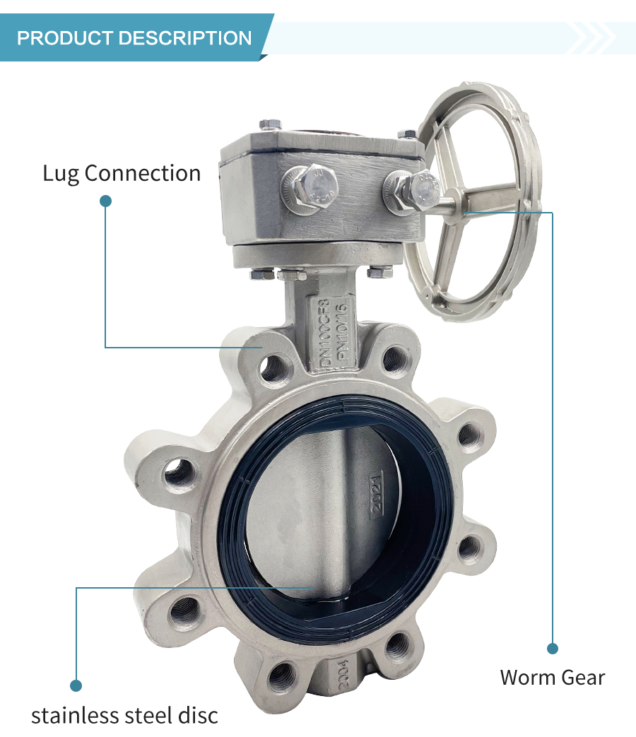 butterfly valve with worm gear