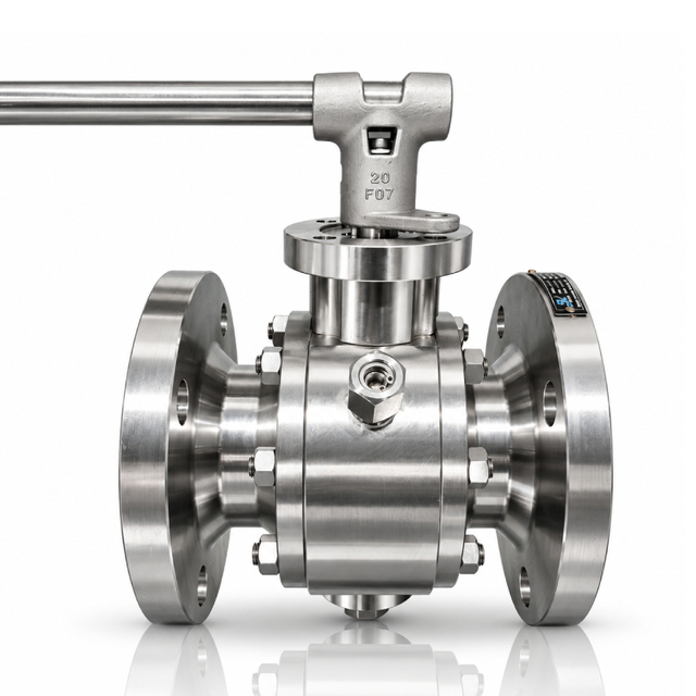 Forged Trunnion Mounted Ball Valve with Reduced Bore and Lockable Handle