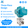 Electric 3PCS NPT/BSP Threaded Ball Valve