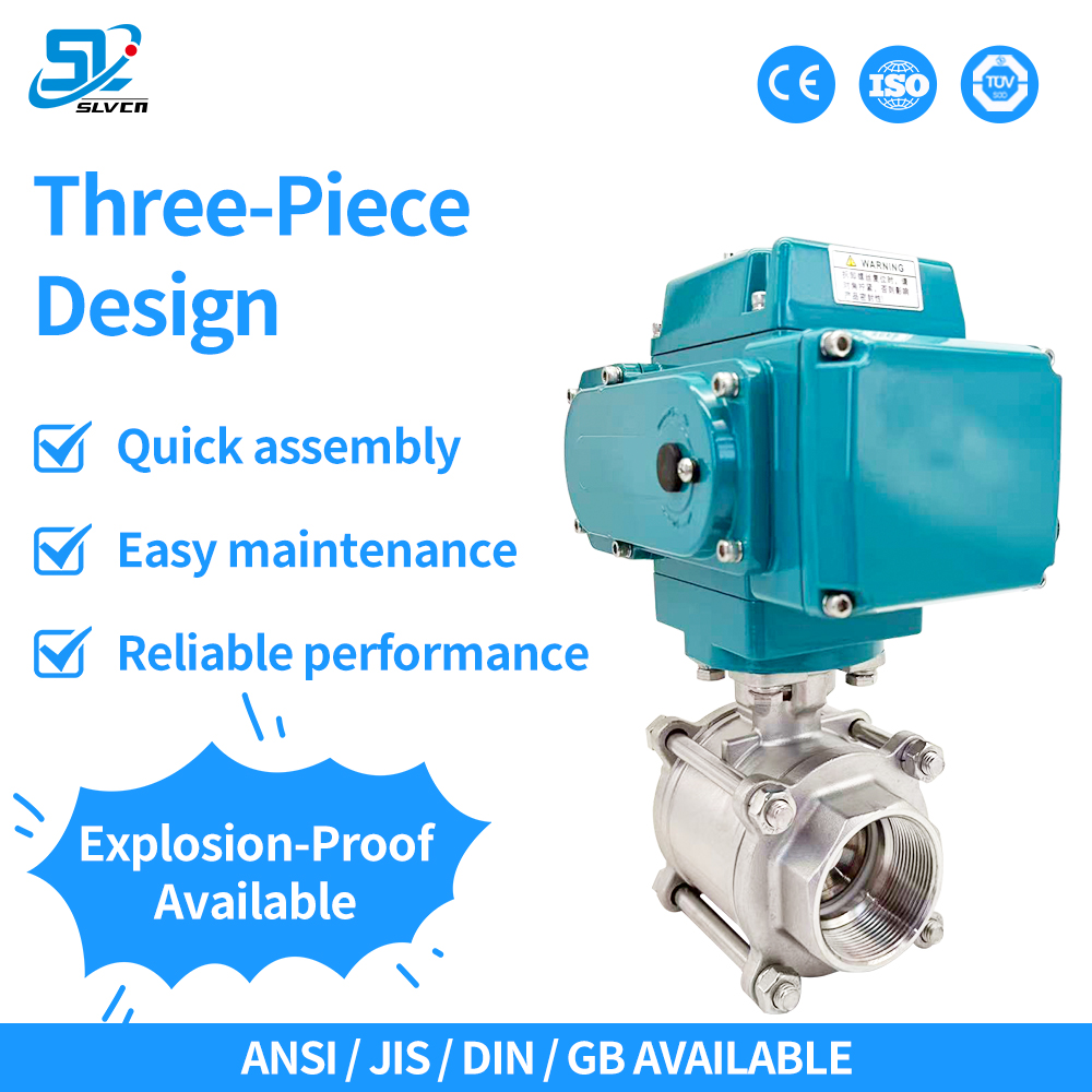 Electric 3PCS NPT/BSP Threaded Ball Valve