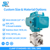 Electric 3PCS Threaded Ball Valve